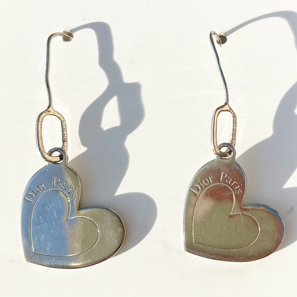 Dior Jewelry - Dior 925 Silver Heart Drop Earrings